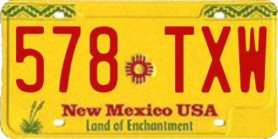 NM license plate 578TXW
