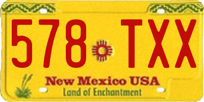 NM license plate 578TXX