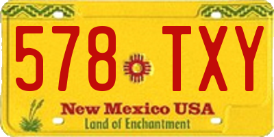NM license plate 578TXY