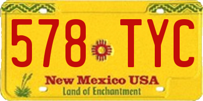 NM license plate 578TYC