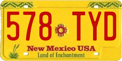 NM license plate 578TYD