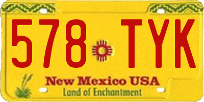 NM license plate 578TYK