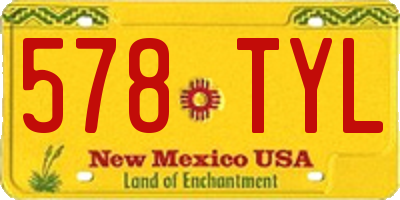 NM license plate 578TYL