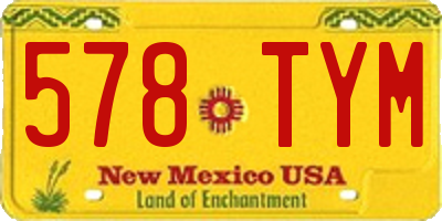 NM license plate 578TYM