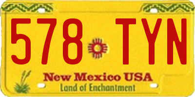 NM license plate 578TYN