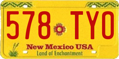 NM license plate 578TYO