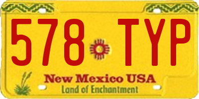 NM license plate 578TYP