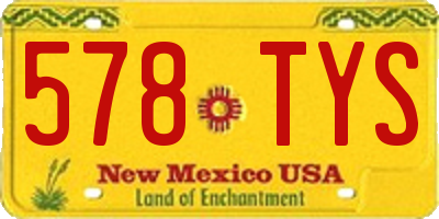 NM license plate 578TYS