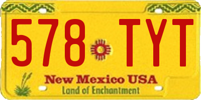 NM license plate 578TYT