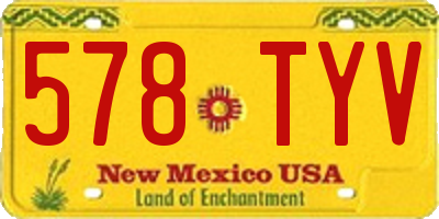 NM license plate 578TYV
