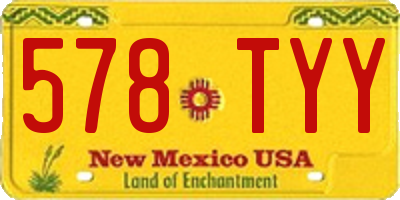 NM license plate 578TYY