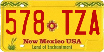 NM license plate 578TZA