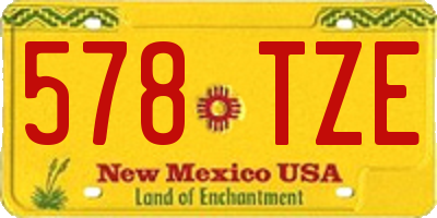 NM license plate 578TZE