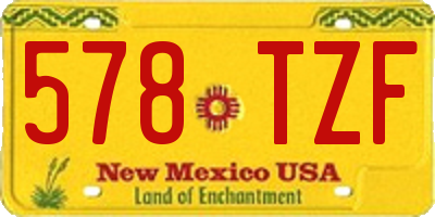 NM license plate 578TZF