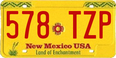 NM license plate 578TZP