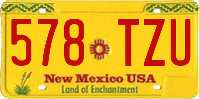 NM license plate 578TZU