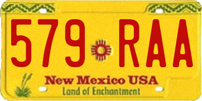 NM license plate 579RAA