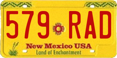 NM license plate 579RAD