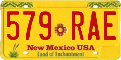 NM license plate 579RAE