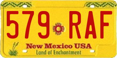 NM license plate 579RAF