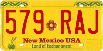 NM license plate 579RAJ