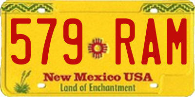 NM license plate 579RAM