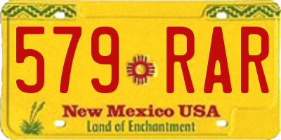 NM license plate 579RAR
