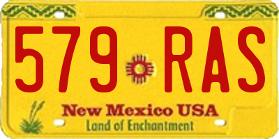 NM license plate 579RAS