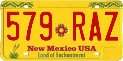NM license plate 579RAZ