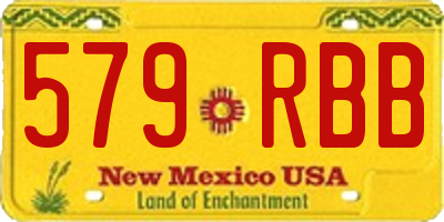 NM license plate 579RBB
