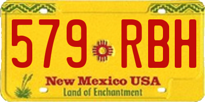 NM license plate 579RBH