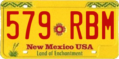 NM license plate 579RBM