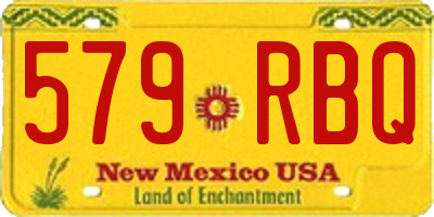 NM license plate 579RBQ