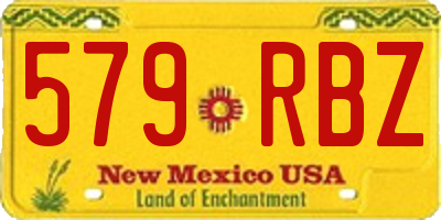 NM license plate 579RBZ