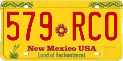 NM license plate 579RCO