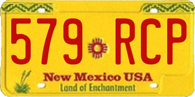 NM license plate 579RCP