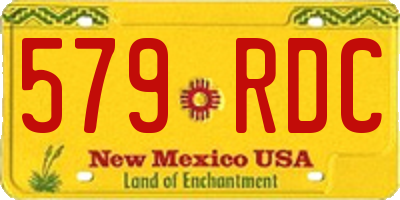 NM license plate 579RDC