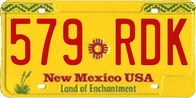 NM license plate 579RDK