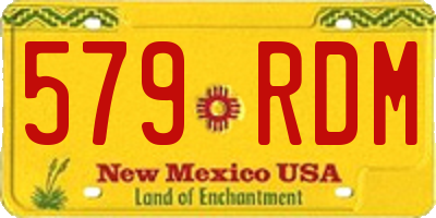 NM license plate 579RDM