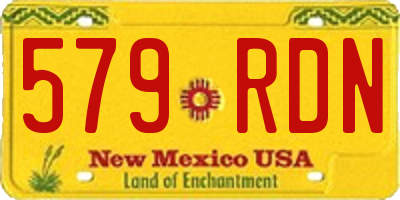 NM license plate 579RDN
