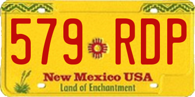 NM license plate 579RDP