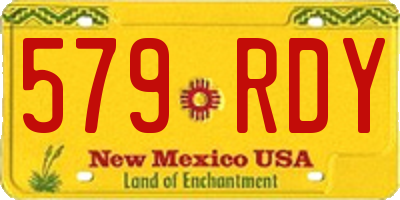NM license plate 579RDY