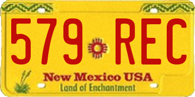 NM license plate 579REC