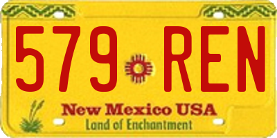 NM license plate 579REN
