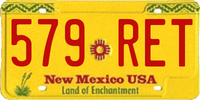 NM license plate 579RET