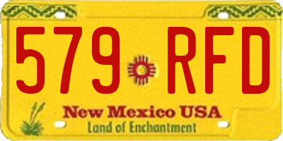 NM license plate 579RFD
