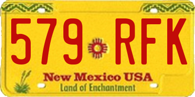 NM license plate 579RFK