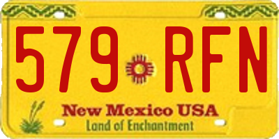 NM license plate 579RFN