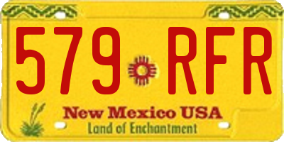 NM license plate 579RFR