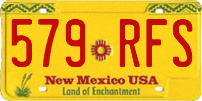 NM license plate 579RFS